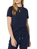 Amazon Aware Camiseta perfecta de manga corta (disponible en tallas grandes) Mujer, Azul Marino, 4XL Grande