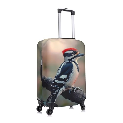 Woodpecker Elastic Travel Luggage Cover, Washable Spandex Suitcase Protector, Anti-Scratch Fits 18-32 Inch3