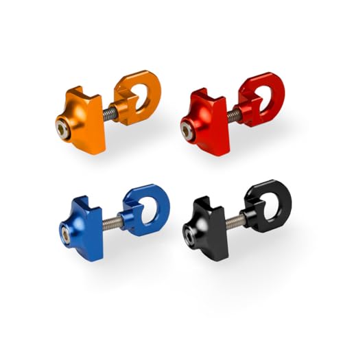 Tuulizz 2Pcs Bicycle Chain Adjuster Tensioner Fastener Bike Chain Tensioner Pull Tight Screw Bolts for BMX Fixie Cycling Single Speed(Red)