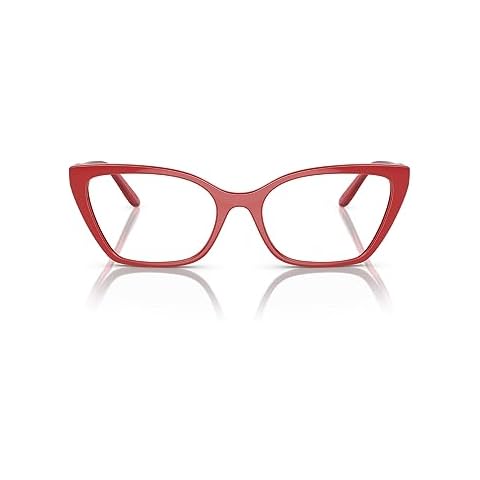 Vogue Eyewear Women's VO5519 Cat Eye Prescription Eyewear Frames, Full Red/Demo Lens, 52 mm Cover