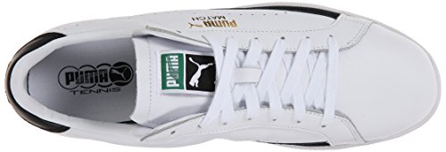 PUMA PUMA Men's Match 74 Lace-Up Fashion Sneaker, White/Black, 4 M US