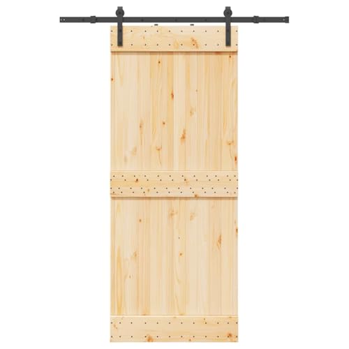 vidaXL Puerta corredera con herrajes Madera Maciza de Pino 85x210 cm