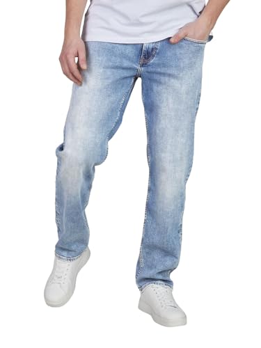 Cross Jeans Herren Stretch Comfort/Relaxed Fit Antonio Jeanshose Hose Denim, Länge:32L, Farbe:Light Mid Blue (E 161-165), Weite:34W