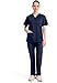 Dickies Unisex V-Neck Scrub Top, Navy, X-Large