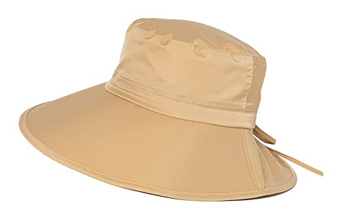 Yiwango Unisex Waterproof Rain Bucket Sun Hats For Women Wide Brim Summer Hat For Walking Hiking Chin Strap Sun Hats (Color : 92606R#Camel, Size : Medium) #TOP4