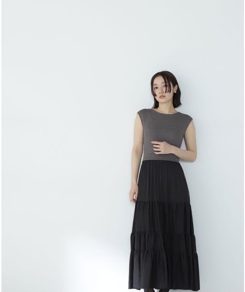 新品未使用　NATURAL BEAUTY BASIC  ティアードドッキングニットワンピース Amazon.co.jp: [ナチュラルビューティーベーシック] ティアード