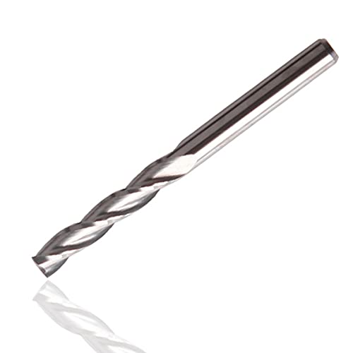 Yakamoz 10-Pack 1/8" Shank Upcut Spiral Router Bits 3-Flute 7/8" Cutting Length Cnc Router Flat End Mill Bits For Mdf Acrylic Wood Pvc 7/8" Cutting Length #TOP2