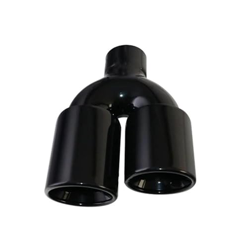 Terminales de escape universales negros con doble salida redonda de 3" 4