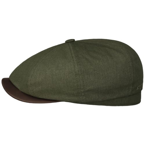 Casquette Hatteras Stetson en coton ciré et lin pour homme avec visière