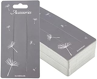 NBEADS 100 Pcs Hair Clip Display Cards, Rectangle Clips Display Cards Paper Hairpin Display Cards with Dandelion Pattern for Hair Barrettes Accessories