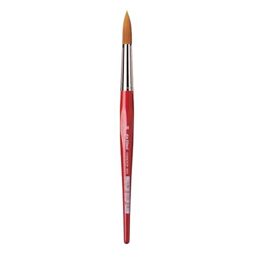 Image of da Vinci Brushes 5580-18 Watercolor Series CosmoTop Spin Paint Brush, Round Synthetic with Red Handle, Size 18