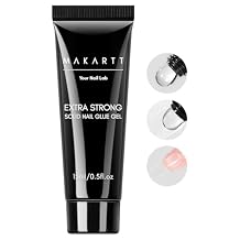Makartt Solid Nail Glue Gel Super Strong Nail Glue for Press On & Acrylic Nails, 3D Gel Nails Art Design, Long Lasting Clear Adhesive 15ML, UV Lamp Cured, Ideal for Home Salon DIY Use