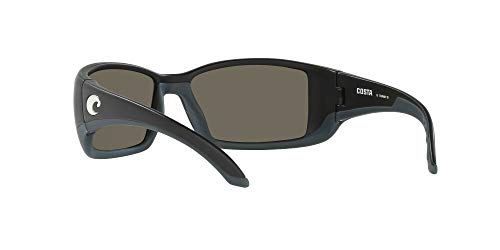Costa Del Mar Men's Blackfin Polarized Round Sunglasses, Matte Black/Grey Blue Mirrored Polarized-580G, 62 Mm #TOP5