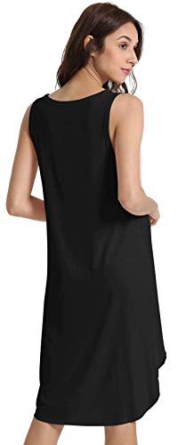 GYS Bamboo Viscose Sleeveless Nightgowns for Women, Soft Tank Top Sleep Shirt, Lightweight Sleepwear Comfy Nightdress Pajamas3