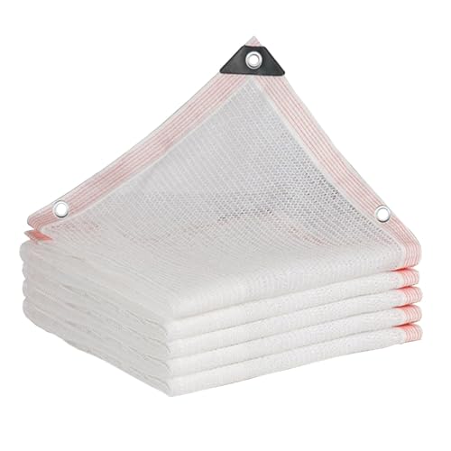 Filet d'ombrage blanc avec boucles pour patio et plantes de jardin