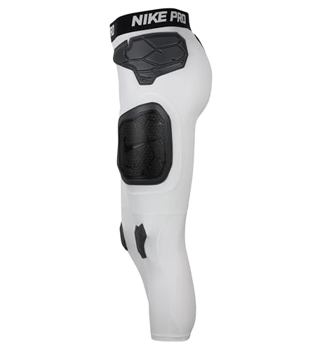 Nike Pro Hyperstrong 7-Pad 3/4 Football Girdle (White, Medium) - image 5