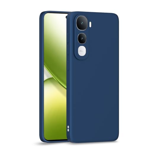 Image of Outlouders Back Cover for Vivo Y400 5G | Camera Protection | Durable Soft Matte Silicone Bumper Case (Blue)