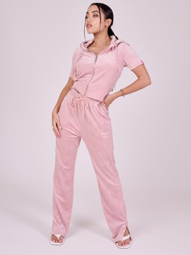 Pantalon Ample en Velours Rose Project X Paris L Large Streetwear Femme