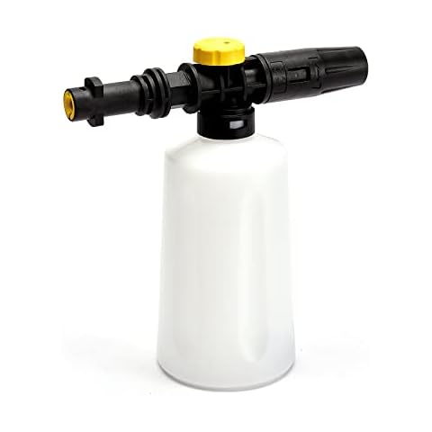 YUET Jet Bottle Snow Foam Lance Cannon Washer for Karcher K2 K3 K4 K5 K6 K7 Soap Generator High Pressure Car Foamer Wash Adjustable Sprayer Nozzle 750ML Cover