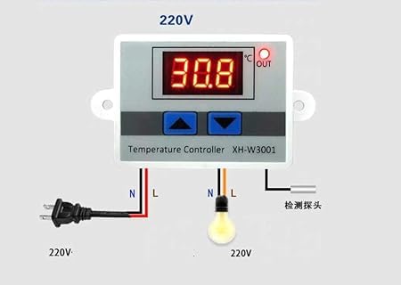 TM&W-w3001 temperature controller w3001 Incubator Thermostat Control Probe, Incubator Temperature Controller (220V AC Input Voltage) 2