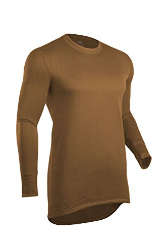 ColdPruf Men's Journey Performance Base Layer Long Sleeve Crew Neck Top, Coyote, Large 86ALGCB