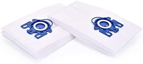 Gulongome 12 Pack 3D Efficiency Dustbags Replacement for Miele GN Vacuum Cleaners S400 S600 S800 S2000,S5000 S8000 Series with 2PCS Motor Protection Filter,Compatible With Part # 10123210
