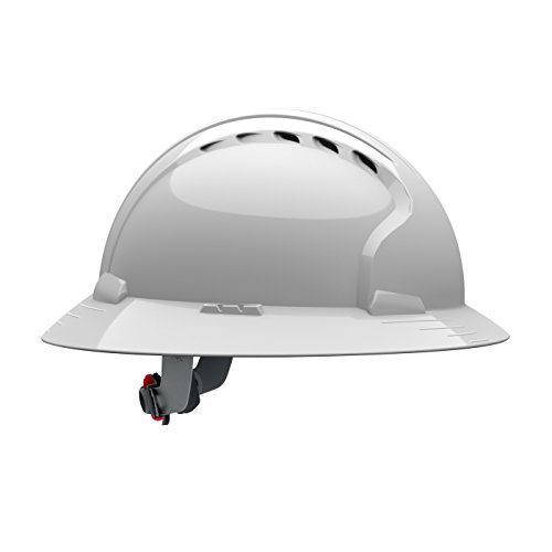 Evolution Deluxe 6161 280-Ev6161-10V Full Brim Hard Hat With Hdpe Shell, 6-Point Polyester Suspension And Wheel Ratchet Adjustment Vented, White #TOP4