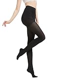 Picture of MGANG Medical Compression Pantyhose for Women & Men, Closed Toe, Opaque, Waist High Compression Circulation Leggings, 15-20 mmHg Firm Support Compression Hose for Varicose Veins, Edema, DVT, Black L