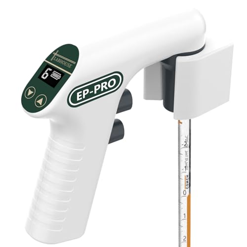 LABHOUSE Lab Electronic Pipette Controller EP-PRO Pipettor Aid Pump 0.1-100ml Capacity Range 6 Adjustable Speed Pipette Filler Dual Drainage Modes 8h Rechargeable Battery