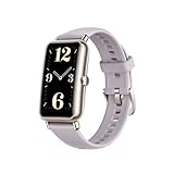 HUAWEI Watch Fit mini Smartwatch, 1.64" AMOLED Display, 2 Wochen Akkulaufzeit, ganztägige SpO2-Überwachung, professionelle Gesundheitsvorsorge für Frauen, Lederarmband, Deutsche Version, Purple