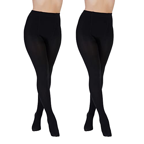 Lot de 2 collants thermiques pour femme 140 deniers Noir, Lot de 2, M Cover