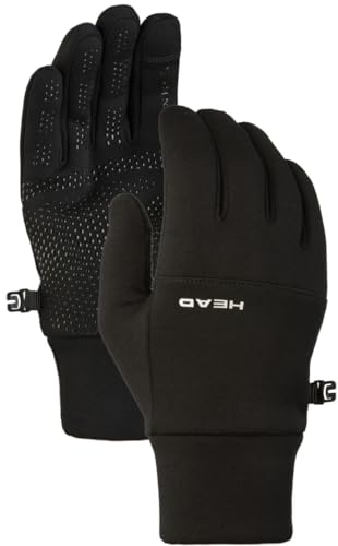 HEAD Multi-Sport Running Gloves with SENSATEC-Black (Small)