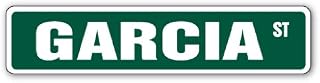 Garcia Street Sign Childrens Name Room Sign | Indoor/Outdoor | 18" Wide
