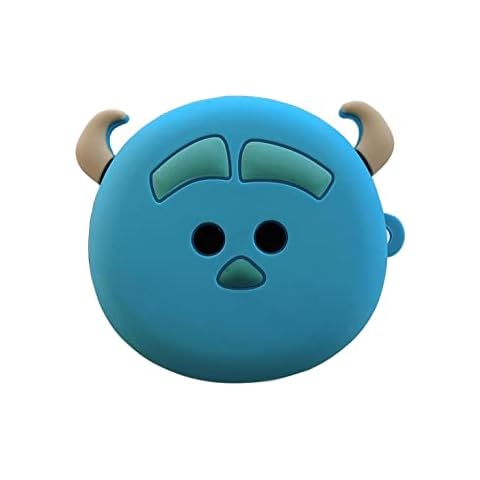 Case Compatible with Samsung Galaxy Buds 2 Case (2021)/ Galaxy Buds Pro Case (2021)/ Galaxy Buds Live (2020), Cartoon Silicone Protective Cute Cover for Women (Blue Bull) Cover