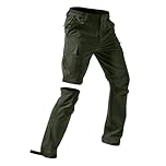 Mrat Mens Hiking Cargo Trousers Zip-Off Pants Convertible into Shorts Waterproof Outdoor Fishing Trousers Quick Dry Stretch Walking Pant Lightweight Breathable Bottoms Travel Safari Running Camping