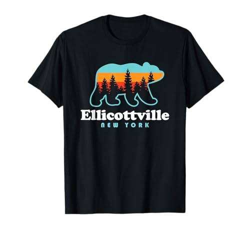Ellicottville NY Bear Hiking Skiing Camping T-Shirt