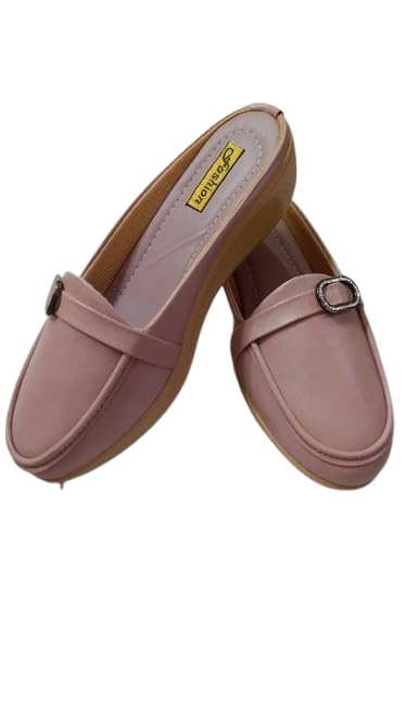 Women's Slip On Loafer Mules, Comfortable Backless Flats with Buckle Detail, Lightweight Casual Walking Shoes for Office, Travel-image-40