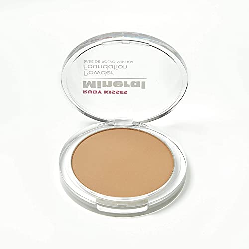 Ruby Kisses Mineral Pressed Powder Foundation, Medium To Full Coverage Natural Finish 0.35 Ounce (Rich Beige) #TOP1