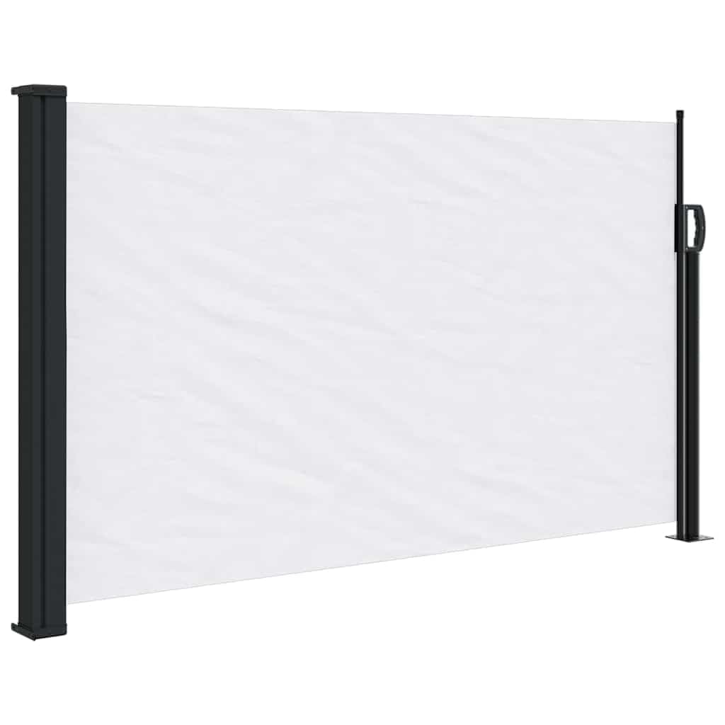 Generico Cortina lateral retráctil blanca 120 x 500 cm con poste para