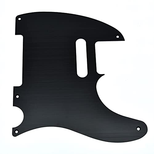 KAISH Metal Aluminum Anodized American Vintage 5 Hole Tele Style Pickguard TL Pick Guard Scratch Plate for USA/Mexico Telecaster Black
