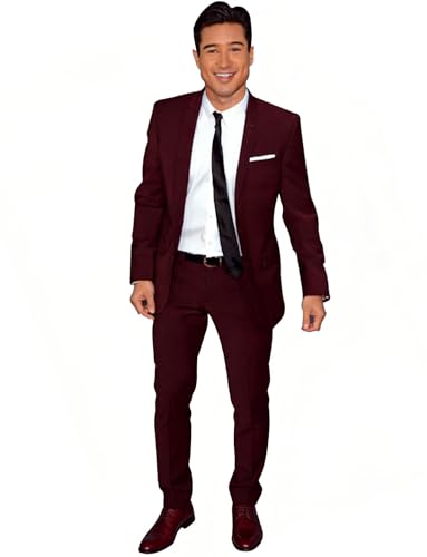 Costume de bureau de coupe classique en ensemble deux pièces pour homme aux finitions soignées