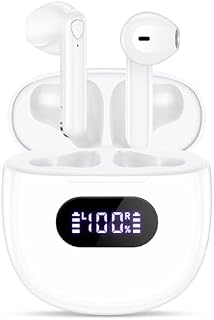 Wireless Earbuds, V5.3 Bluetooth Headphones, 48H Playtime LED Power Display Charging Case, HiFi Stereo Deep Base Earphones IPX7 Waterproof Ear Buds with Built-in Mic for Workout/Home/Office