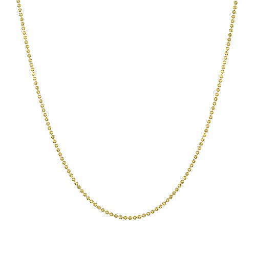 14k Gold Filled Ball Chain 1MM Necklace Gauge 18 Pendant for Jewelry 16-18 - 20-24 - 30 inches