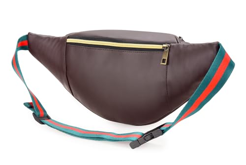 Image of K London Waist Bag for Men & Women Fanny Pack Chest Bag for Women Waist Pouch for Men Waist Bag for Boys & Girls Fanny Bag (2143 Dark BRN)
