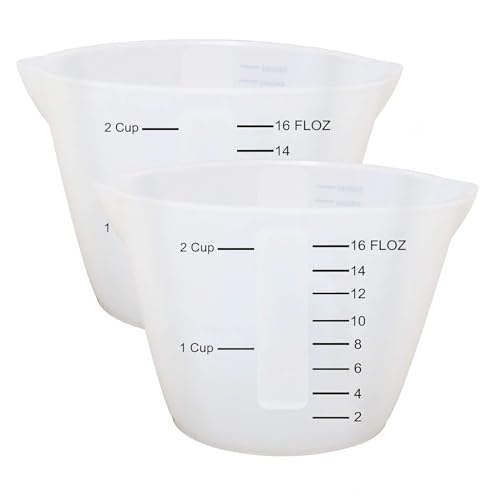 2 Pzas Vasos Medidores Silicona 500 ml Grandes miniatura 1