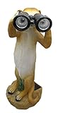 Diese niedliche Erdmännchen Gartenfigur (in Steinfigur-Optik) wird der Hingucker für Ihren Balkon, Garten oder Terrasse sein. Die Gartenfigur ist aus Polyresin gefertigt. Dieser Kunststein ist wetterfest und sieht zudem täuschend echt aus.
