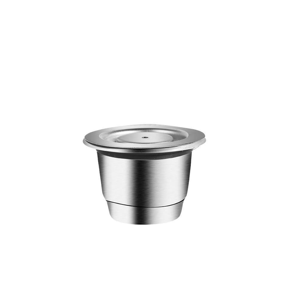 Cápsula Café Acero Reutilizable Taza Filtro Recargable | Rellena con tus posos, malla acero filtra limpio para shots diarios(2pcs-ti-ss-YMQ)