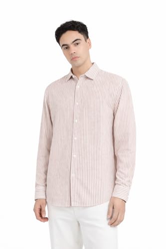 Image of Men's Cotton Casual Printed Striped Stylish Shirt for Men