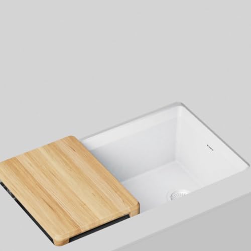 Blanco Inteos 33" Undermount Single Basin Granite Composite Kitchen Sink with Colander and Cutting Board by BLANCO - Used condition - Image 4