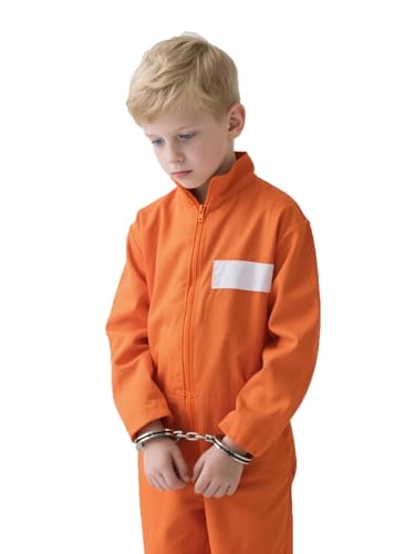 Disfraz infantil uniforme de prisión naranja Yoroka miniatura 7
